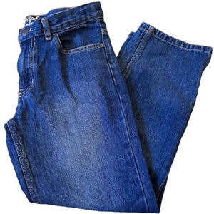 Cat & Jack Relaxed Straight Dark Wash Jeans- Boys 8 Husky